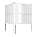 2 Pack 114X114 Cm Air Conditioner Fence Panel With Metal Ground Stakes