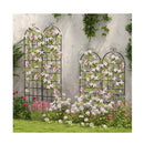 2 Pack Decorative Outdoor Metal Garden Trellis 50 X 180 Cm Black