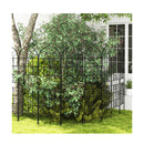 2 Pack Decorative Outdoor Metal Garden Trellis 50 X 180 Cm Black