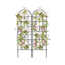 2 Pack Decorative Outdoor Metal Garden Trellis 50 X 180 Cm Black