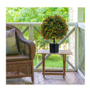2 Pack Faux Potted Plant With Orange Fruit And Cement Base