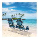 2 Pack Folding Backpack 5 Position Beach Chair With Pillow Multicolor