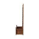 2Pcs Wooden Garden Bed With Trellis Garden Bed Standing Planter