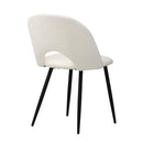 2Pcs Dining Chairs Accent Chair Armchair Sherpa White
