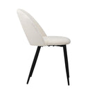 2Pcs Dining Chairs Accent Chair Armchair Sherpa White
