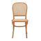 2Pcs Dining Chairs Wooden Chairs Rattan Accent Chair Beige