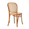 2Pcs Dining Chairs Wooden Chairs Rattan Accent Chair Beige