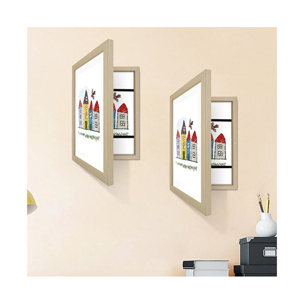 2Pcs Kids Art Picture Frames Front Opening Artwork Display