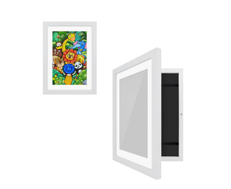 2Pcs Kids Art Picture Frames Front Opening Artwork Display