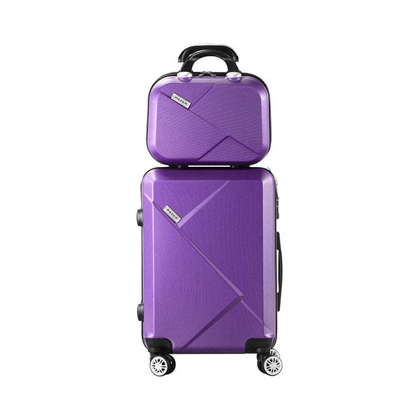 2Pcs Luggage Suitcase Trolley Set Travel Tsa Lock Storage Case