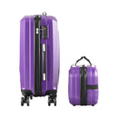 2Pcs Luggage Suitcase Trolley Set Travel Tsa Lock Storage Case