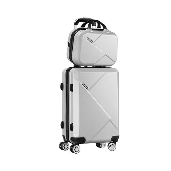 2Pcs Luggage Suitcase Trolley Set Travel Tsa Lock Storage Case