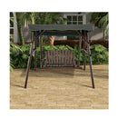 2 Person A Frame Wooden Garden Swing Chair With Adjustable Canopy