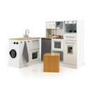 2 Piece Kids Kitchen Playset With 7 Cooking Accessories For Kids