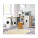 2 Piece Kids Kitchen Playset With 7 Cooking Accessories For Kids