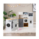 2 Piece Kids Kitchen Playset With 7 Cooking Accessories For Kids