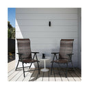 2 Piece Outdoor Patio Rattan Folding Chair with Adjustable High Backrest for Garden Balcony
