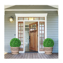 2 Pieces Holly Artificial Topiary Balls With White Flowers