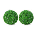 2 Pieces Holly Artificial Topiary Balls With White Flowers
