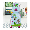 2 Pieces Kids Luggage Set With 4 Casters Retractable Handle