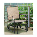 2 Pieces Outdoor Single Glider Chair With Steel Frame For Pool Patio