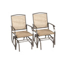 2 Pieces Outdoor Single Glider Chair With Steel Frame For Pool Patio
