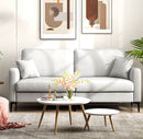 2 Seat Modern Home Sofa Couch With Armrest Pillows For Living Room
