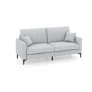 2 Seat Modern Home Sofa Couch With Armrest Pillows For Living Room