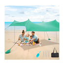 2 Size Beach Sunshade Canopy With Sandbags And Carry Bag Green