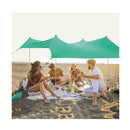 2 Size Beach Sunshade Canopy With Sandbags And Carry Bag Green