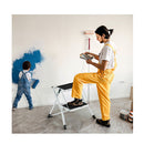 2 Step Folding Ladder With Heavy Duty Metal Frame For Household Garden