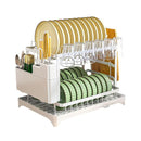 2 Tier Dish Drying Rack Plate Drainer Kitchen Organizer Storage