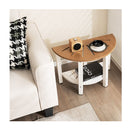 2 Tier Shower Bench With Semicircular Seat Storage Shelf