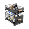 2 Tier Kitchen Bathroom Storage Rack Adjustable Height Organizer