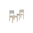 2X Dining Chair Armless Upholstered Seat