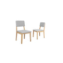 2X Dining Chair Armless Upholstered Seat