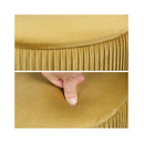 2X Side Table Storage Ottoman Velvet Mira