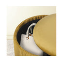 2X Side Table Storage Ottoman Velvet Mira