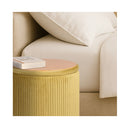 2X Side Table Storage Ottoman Velvet Mira