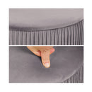 2X Side Table Storage Ottoman Velvet Mira