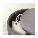 2X Side Table Storage Ottoman Velvet Mira