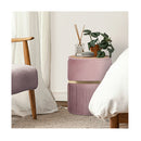 2X Side Table Storage Ottoman Velvet Stool Footstool Remi