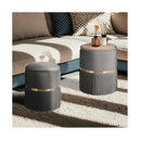 2X Side Table Storage Ottoman Velvet Stool Footstool Remi