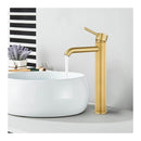 Brass Tall Round Basin Mixer Tap Bench Top Vanity