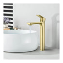 Bathroom Brass Gold Vanity Sink Tall Basin Mixer Tap