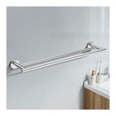 Wall Mounted Double Round Towel Rail Rack Holder Stainless Steel
