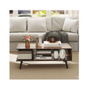 2 Tier Coffee Table With 2 Open Shelves Rustic Brown