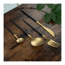 24Pcs Stainless Steel Cutlery Set Dining Tableware Knife Fork Spoon