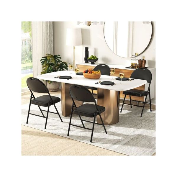 Pack Folding Chairs Padded Party Chairs With Metal Frame