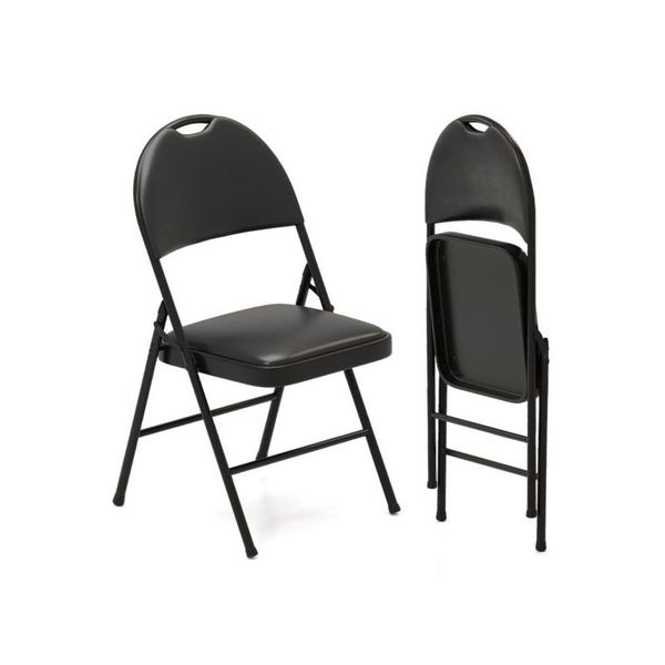 Pack Folding Chairs Padded Party Chairs With Metal Frame